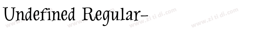 Undefined Regular字体转换